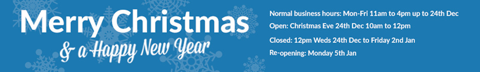 Merry Christmas and a Happy New Year | Our Christmas Opening hours